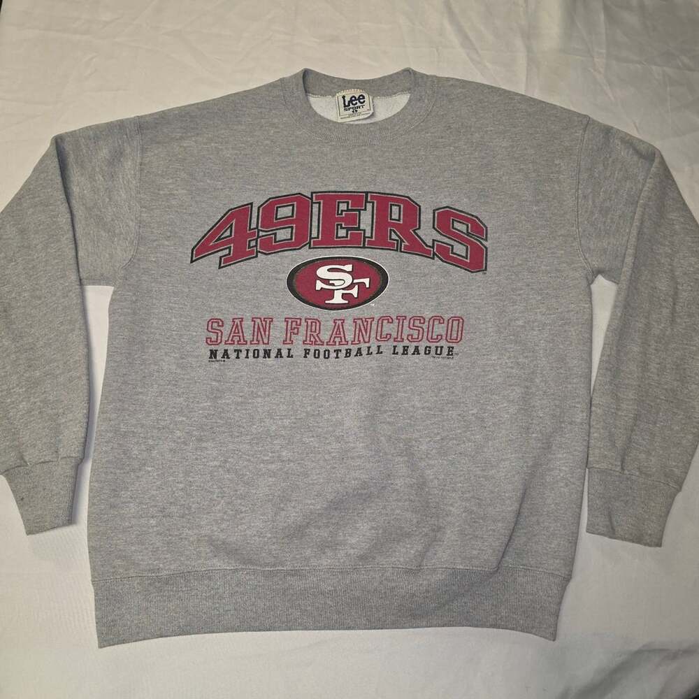 Lee Sport San Francisco 49ers Sweatshirt Size Large Grey NFL Vintage